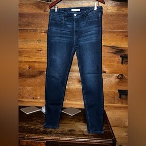 KanCan Blue Skinny Jeans with Subtle Fading